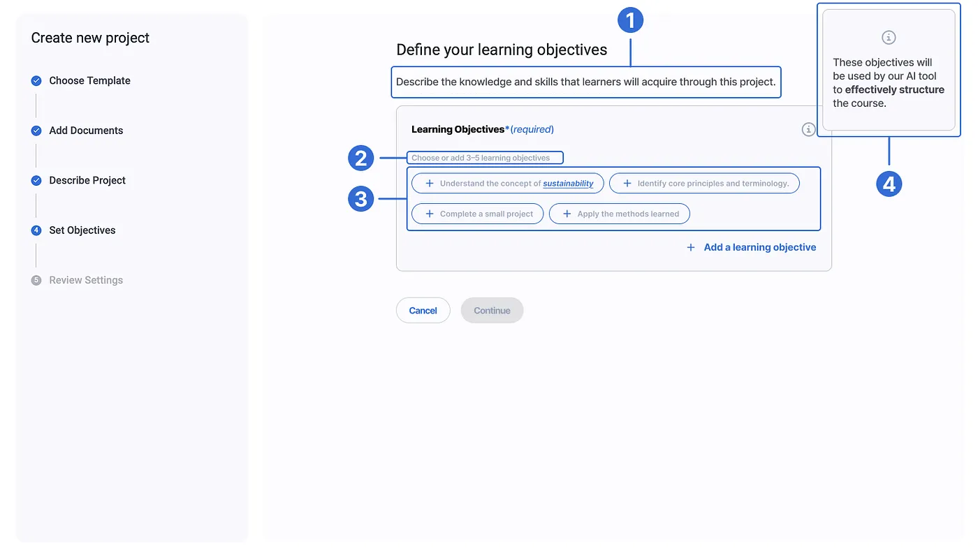Redesigned fields with purpose, length guidance and examples.